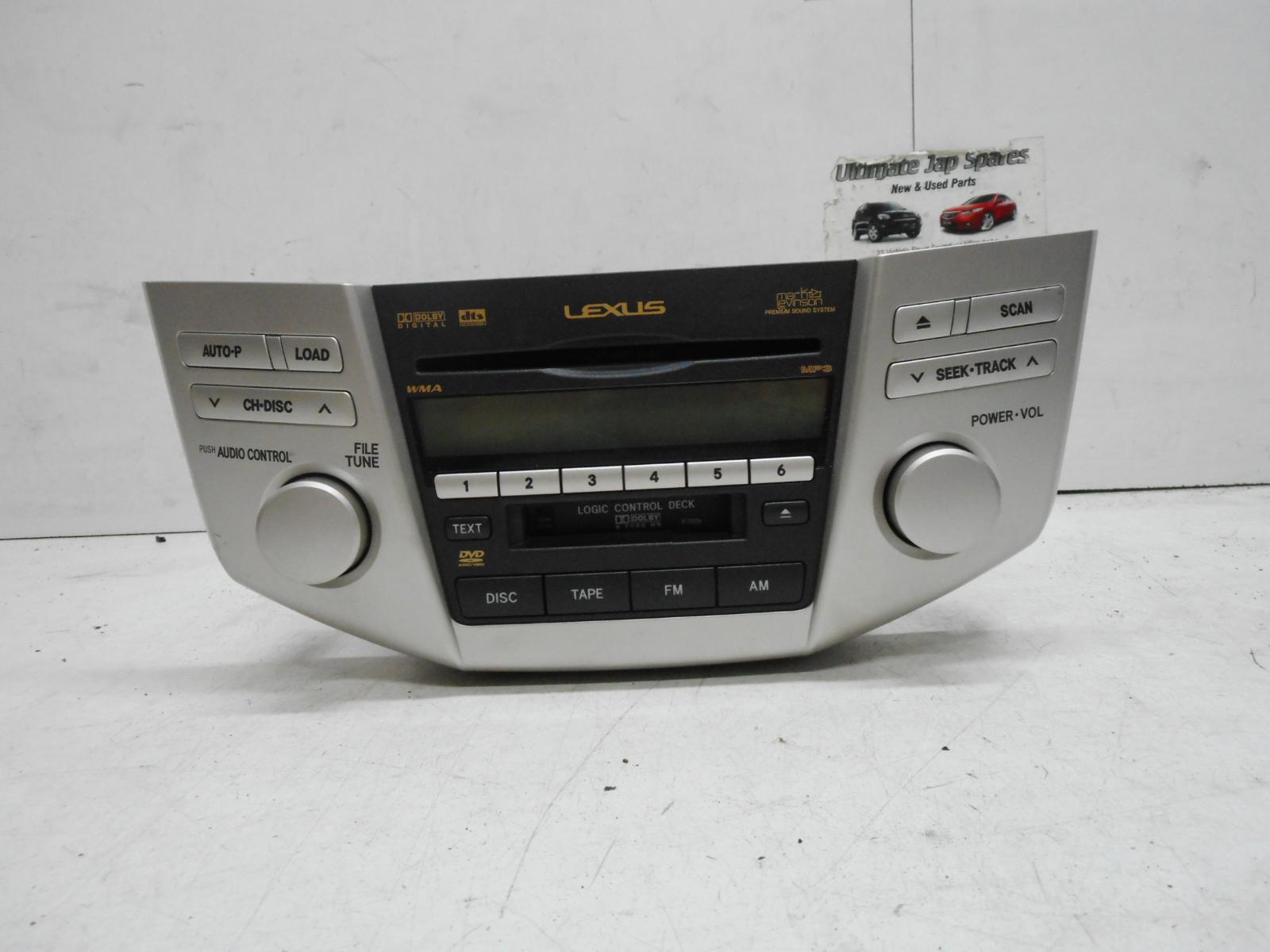 LEXUS RX350 RADIO/CD/ DVD PLAYER 6 DISC STACKER, GSU3/MHU3, 03/0602/